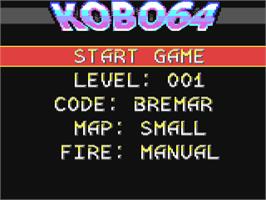 Title screen of Kobo64 on the Commodore 64.
