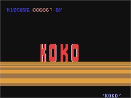 Title screen of Koko on the Commodore 64.