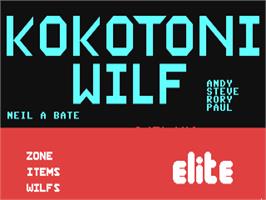 Title screen of Kokotoni Wilf on the Commodore 64.