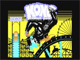 Title screen of Kong Strikes Back on the Commodore 64.