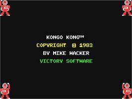 Title screen of Kongo Kong on the Commodore 64.