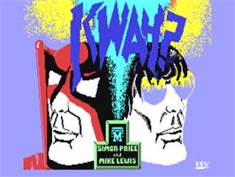 Title screen of Kwah! on the Commodore 64.