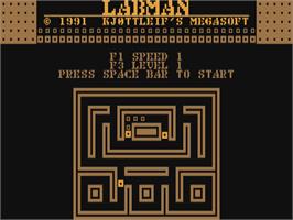 Title screen of Labman on the Commodore 64.