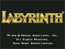Title screen of Labyrinth on the Commodore 64.