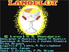 Title screen of Lancelot on the Commodore 64.