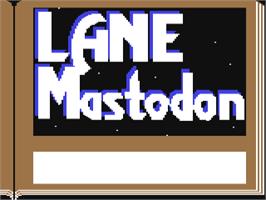 Title screen of Lane Mastodon vs. the Blubbermen on the Commodore 64.