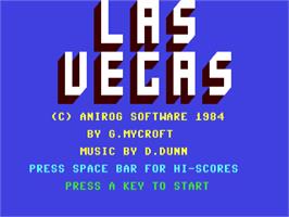 Title screen of Las Vegas on the Commodore 64.