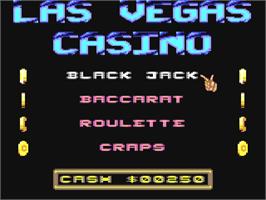 Title screen of Las Vegas Casino on the Commodore 64.