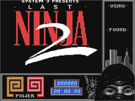 Title screen of Last Ninja 2: Back with a Vengeance on the Commodore 64.