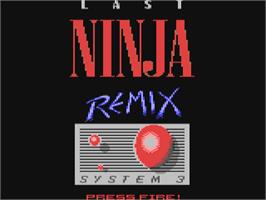 Title screen of Last Ninja Remix on the Commodore 64.