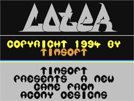 Title screen of Later on the Commodore 64.
