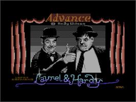 Title screen of Laurel And Hardy on the Commodore 64.