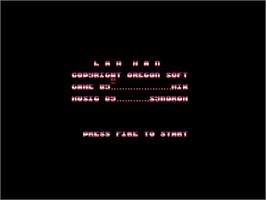 Title screen of Law Man on the Commodore 64.