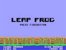 Title screen of Leap Frog on the Commodore 64.