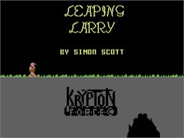 Title screen of Leaping Larry on the Commodore 64.