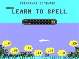 Title screen of Learn To Spell on the Commodore 64.