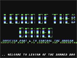 Title screen of Legion Of The Damned on the Commodore 64.