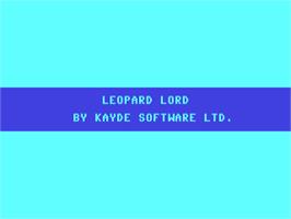 Title screen of Leopard Lord on the Commodore 64.