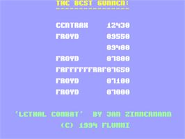 Title screen of Lethal Combat on the Commodore 64.