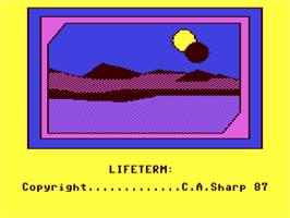 Title screen of Life-Term on the Commodore 64.