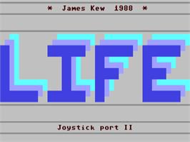 Title screen of Life (64'er) on the Commodore 64.