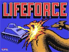 Title screen of Lifeforce on the Commodore 64.
