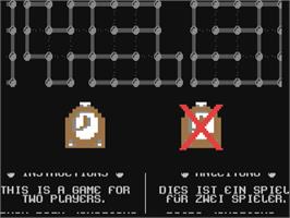 Title screen of Linus Vs Simon on the Commodore 64.