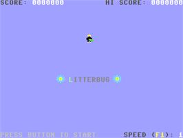 Title screen of Litterbug on the Commodore 64.