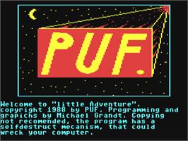 Title screen of Little Adventure on the Commodore 64.