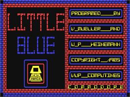 Title screen of Little Blue on the Commodore 64.
