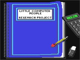 Title screen of Little Computer People on the Commodore 64.