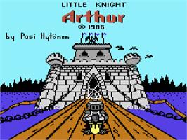 Title screen of Little Knight Arthur on the Commodore 64.