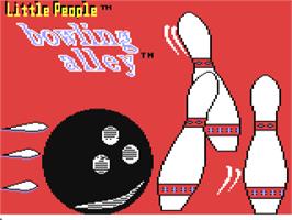 Title screen of Little People Bowling Alley on the Commodore 64.
