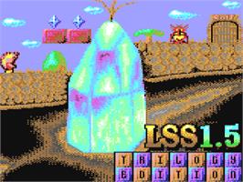Title screen of Little Sara Sister Trilogy on the Commodore 64.
