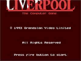 Title screen of Liverpool: the Computer Game on the Commodore 64.