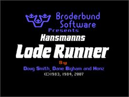 Title screen of Lode Runner Mix on the Commodore 64.