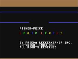 Title screen of Logic Levels on the Commodore 64.