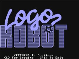 Title screen of Logo Robot on the Commodore 64.