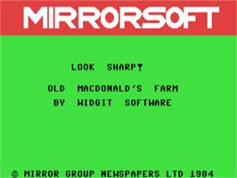 Title screen of Look Sharp! on the Commodore 64.
