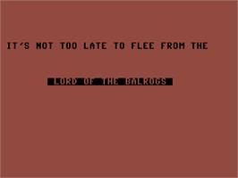 Title screen of Lord Of The Balrogs on the Commodore 64.