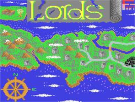 Title screen of Lords on the Commodore 64.