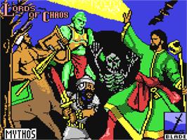 Title screen of Lords of Chaos on the Commodore 64.