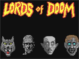 Title screen of Lords of Doom on the Commodore 64.
