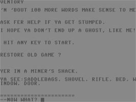Title screen of Lost Dutchman's Gold on the Commodore 64.