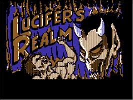 Title screen of Lucifer's Realm on the Commodore 64.