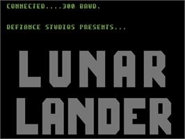 Title screen of Lunar Lander (Andrew Bowman) on the Commodore 64.