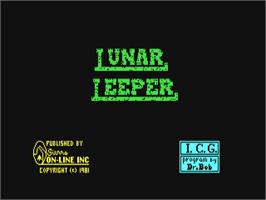 Title screen of Lunar Leeper on the Commodore 64.