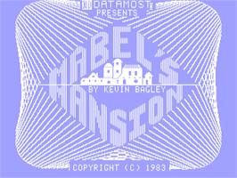 Title screen of Mabel's Mansion on the Commodore 64.