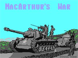 Title screen of Macarthur's War - Battles For Korea on the Commodore 64.