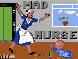 Title screen of Mad Nurse on the Commodore 64.
